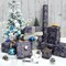 Navy Blue and Brown Kraft Gift Wrapping Paper Jumbo Roll, Snowflake Recycle Christmas Wrapping Paper for Gift Wrapping Arts Crafts Decorations, 17x590 Inch.